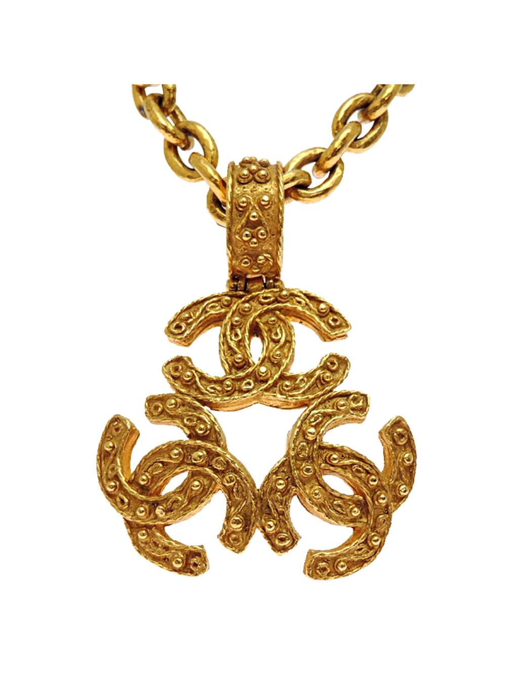 Chanel Pendant Necklace Metal Triple #371419C12B